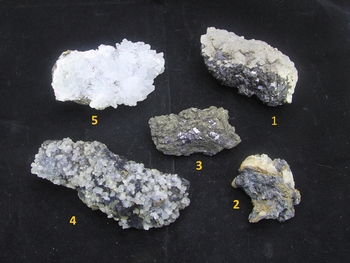 Lot of five small to medium size Romania mineral specimen