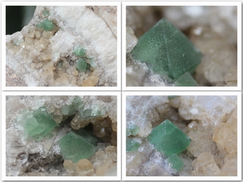 Fluorite associated with Calcite