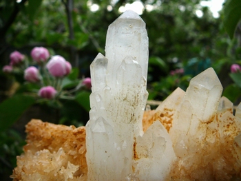 Quartz crystals, several generations