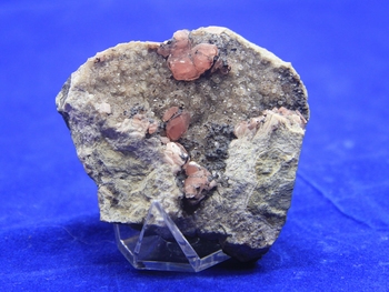 Pinkish red rhodochrosite crystals