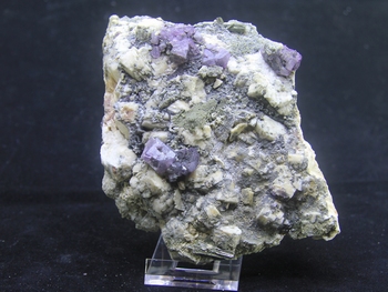 Fluorite associated with Epidote on orthoclase
