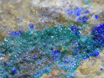 Chalcophyllite and azurite