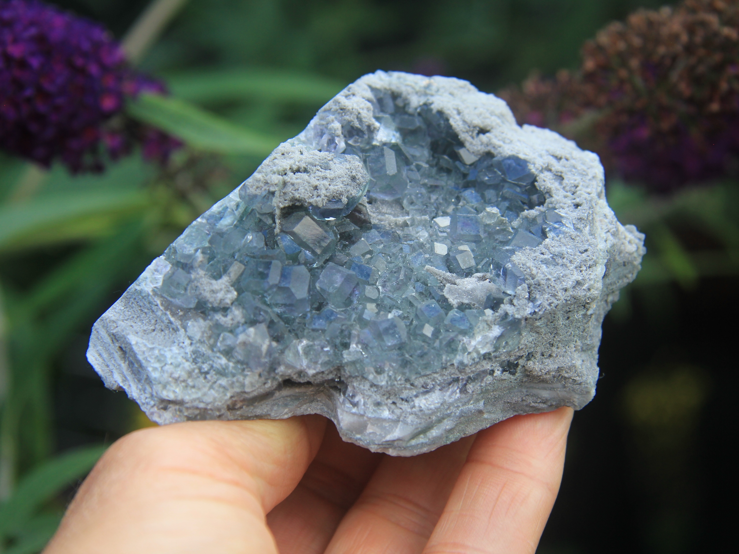 Light grey to blue fluorite