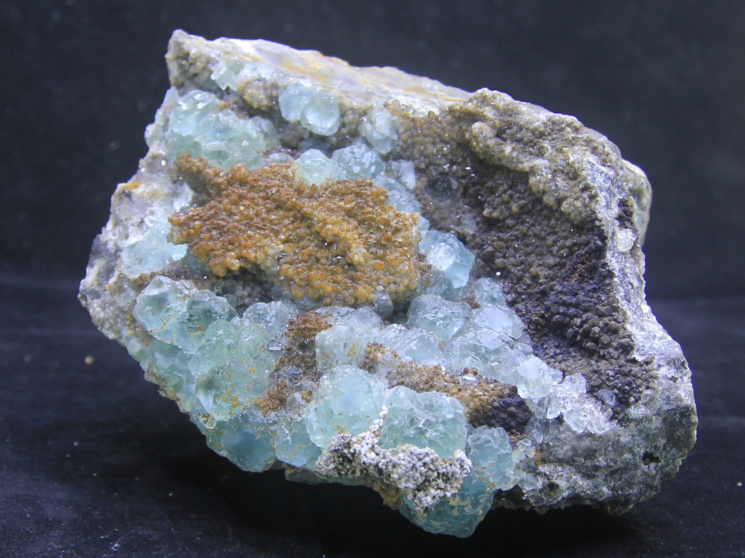 Pale sea-blue fluorite