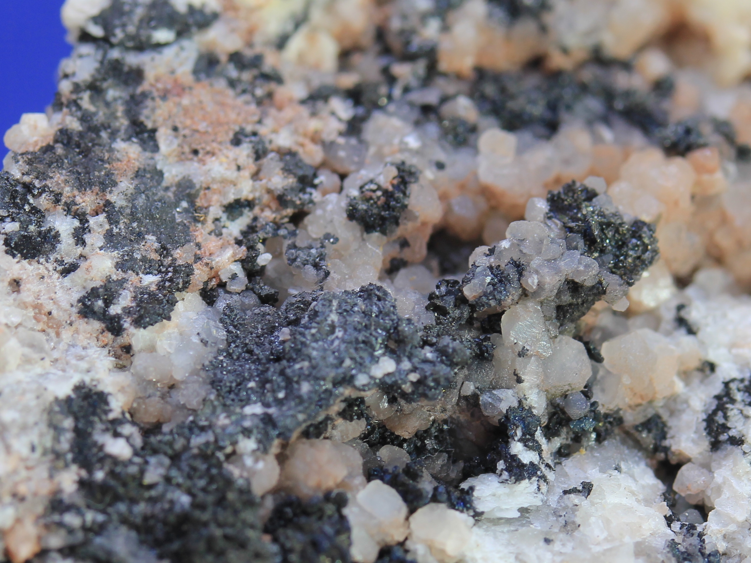 Polybasite on a calcite matrix