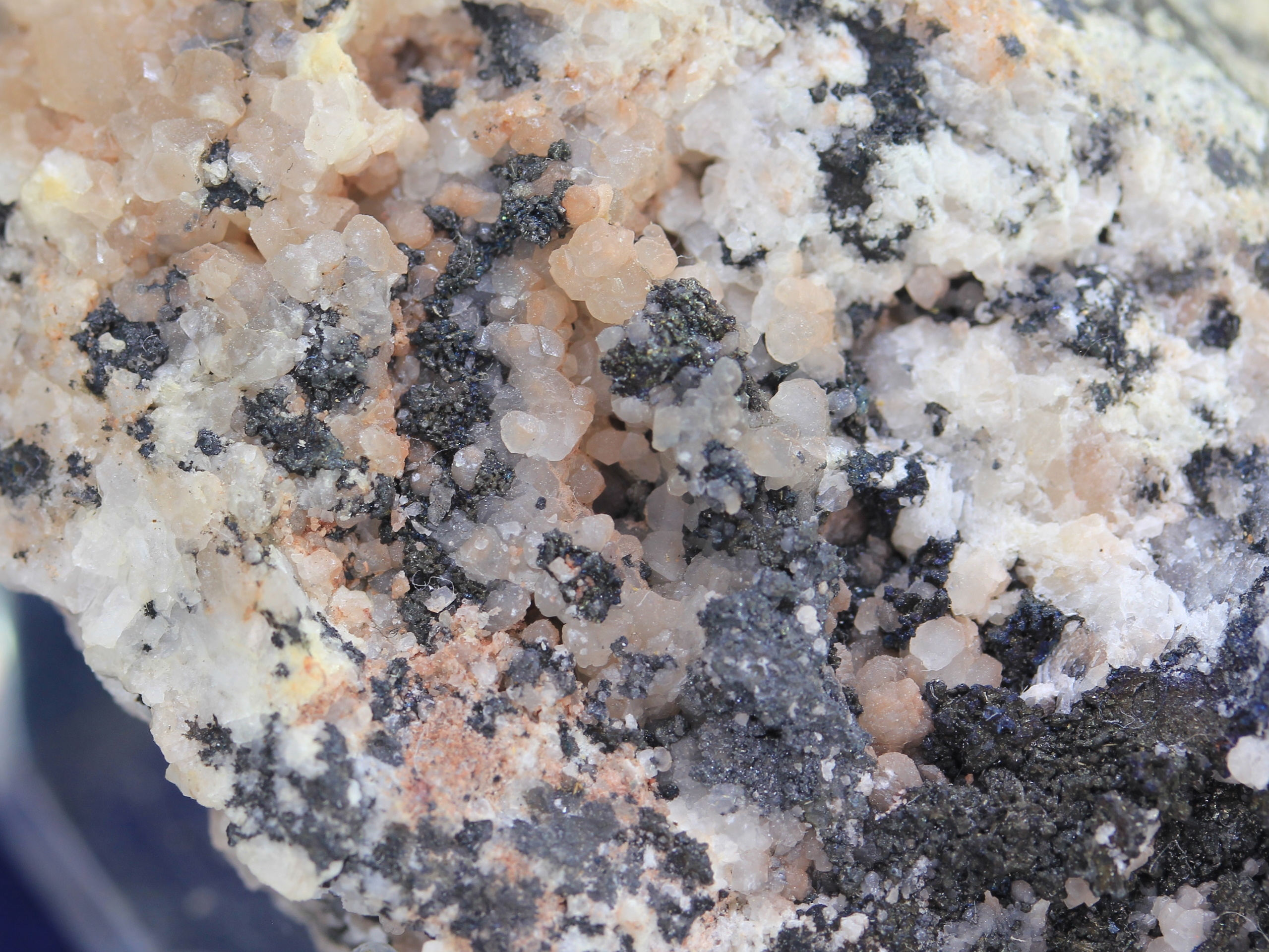 Polybasite on a calcite matrix
